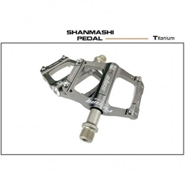 QiHaoHeji Spares QiHaoHeji Bicycle Pedal Mountain Bike Pedal Durability Of The Sealing Surface Of The Road Bush 1 The Aluminum Alloy Durable Skid Pedal 5 Color Off-road Bicycle Pedal (Color : Titanium)