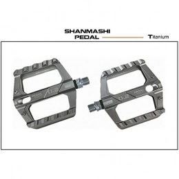 QiHaoHeji Spares QiHaoHeji Bicycle Pedal Non-slip And Durable Aluminum Alloy Bicycle Pedal Bike Suitable For Large Tread Provides A More Comfortable Ride Off-road Bicycle Pedal (Color : Titanium)