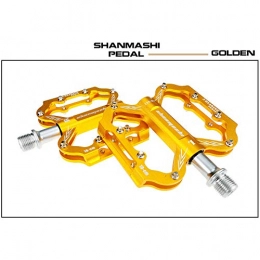 QiHaoHeji Spares QiHaoHeji Bicycle Pedal Riding A Mountain Bike Pedal 1 Is More Stable Non-slip And Durable Aluminum Alloy Pedals Allow You To Climb In The Rain Or When Off-road Bicycle Pedal (Color : Gold)