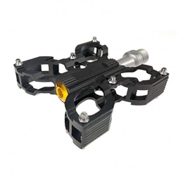 QiHaoHeji Mountain Bike Pedal QiHaoHeji Bicycle Pedals Cycling Bike Pedals Double Mountain Bike Mountain Bike Flat, Black (Color : Black, Size : One size)