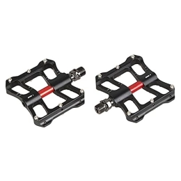 QinWenYan Mountain Bike Pedal QinWenYan Bike Pedals Bicycle Pedals Aluminium Alloy Mountain Bike Pedals Bearings Platform Pedals for Cycling (Color : Black, Size : 9.65x7.8cm)