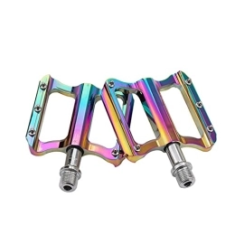 QinWenYan Spares QinWenYan Bike Pedals Mountain Bicycle Pedals MTB Platform Aluminum Road Bike Pedals Folding Bike Pedals Bicycle Parts for Cycling (Color : Colourful, Size : 10.5x8.15cm)