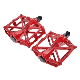 QSCTYG Mountain Bike Pedal QSCTYG Bike Pedals Bicycle BMX Mountain Bike Pedal 9 / 16" Thread Parts Super Strong UltraLight Platform Magnesium Outdoor Sports Cycling Bike Pedals bicycle pedal (Color : Red)