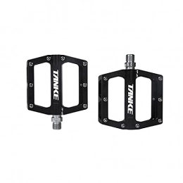 QSCTYG Spares QSCTYG Bike Pedals Bicycle Pedals Ultralight Aluminum Alloy Colorful Hollow Anti-skid Bearing Mountain Bike Accessories MTB Foot Pedals bicycle pedal (Color : BLACK A pair)