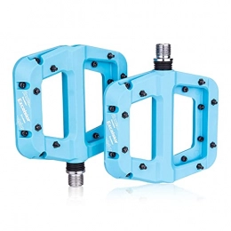 QSCTYG Spares QSCTYG Bike Pedals MTB Bike Pedal Nylon 2 Bearing Composite 9 / 16 Mountain Bike Pedals High-Strength Non-Slip Bicycle Pedals Surface for Road bicycle pedal (Color : Blue)