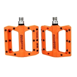 QSCTYG Spares QSCTYG Bike Pedals Ultra-light MTB Bicycle Pedals Bike Pedal Mountain Bike Nylon Fiber Road Bike Bearing Pedals Bicycle Bike Parts Cycling Accessor bicycle pedal (Color : Light orange)