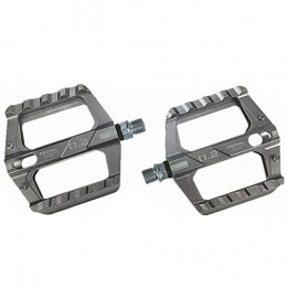 Qwqowo Spares Qwqowo Mountain Bike Pedal Bearing Ultra Light Bicycle Pedal Anti-Skid Anti-Skid Node, CNC Machining High-Strength Aluminum Alloy Body, Standard 9 / 16, Gray