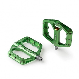 QYLOZ Spares QYLOZ Outdoor sport Ansjs Non-Slip Mountain Bike Pedals, Ultra Strong Colorful Cr-Mo CNC Machined 9 / 16" 3 Sealed Bearings for Road BMX MTB Fixie Bike (Color : Green as shown)