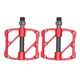 Ranvo Spares Ranvo Mountain Bike Pedals, CNC Aluminum Alloy Wear Resistant Bike Pedals Durable with Anti Slip Nails for Bicycle Maintenance for Road Mountain Bike(red)