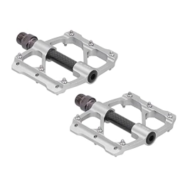 Ranvo Spares Ranvo Mountain Bike Pedals, CNC Aluminum Alloy Wear Resistant Bike Pedals Durable with Anti Slip Nails for Bicycle Maintenance for Road Mountain Bike(Titanium)