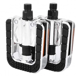 RiToEasysports Mountain Bike Pedal RiToEasysports 1 Pair Bike Pedal, Aluminum Alloy Mountain Bicycle Pedals with Reflective Plate for Mountain Road Bicycle