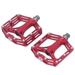 Changor Spares Road Bike Pedals, 1 Pair Alloy Universal Lightweight Easy Installation Waterproof Metal Bike Pedals for MTB Bike for Mountain Bike(Red)