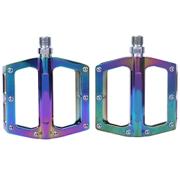 Bediffer Spares Road Bike Pedals, Aluminum Alloy Colorful Bike Pedals Wide Compatibility for Repair for DIY for Outdoor