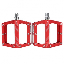 Bediffer Mountain Bike Pedal Road Bike Pedals, Bike Accessory Flat Pedal Durable Bike Pedals Mountain Bike Pedal for Bicycle Pedals Mountain Bike(red)