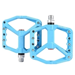 AXOINLEXER Mountain Bike Pedal Road Bike Pedals Mountain Bike Pedals Non-Slip Lightweight Cycling Pedals Platform Aluminum Alloy Bicycle Pedal Fits Most MTB BMX, Blue