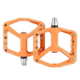 AXOINLEXER Mountain Bike Pedal Road Bike Pedals Mountain Bike Pedals Non-Slip Lightweight Cycling Pedals Platform Aluminum Alloy Bicycle Pedal Fits Most MTB BMX, Orange