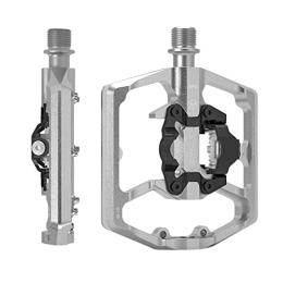 Ulapithi Spares Road Bike Pedals - Sealed Bearing Aluminum Alloy Bike Wide Flat Pedals | 2 Pieces Effort-saving Bicycle Pedals with 8 Nonslip Nails, Riding Supplies for Mountain Hybrid Road Urban Bikes Ulapithi