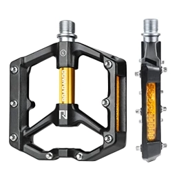 ROADNADO Mountain Bike Pedal ROADNADO Bicycle Pedals MTB Pedals CNC Aluminum Bearing Pedals Bicycle Non-Slip Ultralight Reflectors Pedals for Mountain Bike MTB BMX Road Bike Pedals