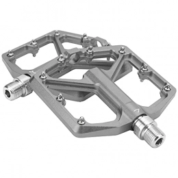 Ruining Spares Ruining Non‑Slip Pedals, Lightweight Practical Micro‑groove Design Mountain Bike Pedals for Outdoor for Mountain Bikes for Road Bikes(Titanium)