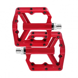 Samine Spares Samine Mountain Bike Pedal Nylon Fiber Non Slip 9 / 16 Inch Bicycle Wide Platform Red