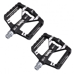 SANON Mountain Bike Pedal SANON Mountain Bike MTB Road Bicycle Aluminium Alloy Pedal Replacement Accessory (Black)