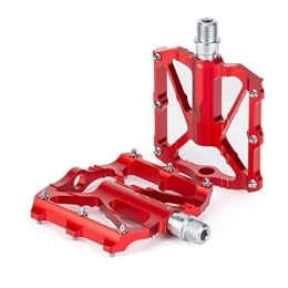 SFSHP Spares SFSHP Mountain Bike Foot Kick, Aluminum Alloy Wide-Face Pedal, Outdoor Folding Bicycle Accessories, Red