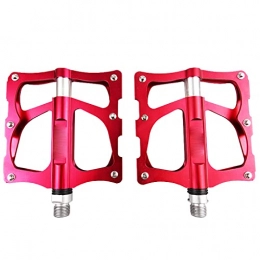 SFSHP Spares SFSHP Mountain Bikes Widen And Increase Pedals, Road Bike Accessories, Aluminum Alloy Non-Slip Bearing Pedal, Red