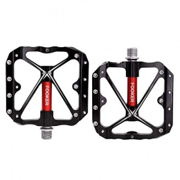 SGKN Mountain Bike Pedal SGKN Outdoor sport Ansjs Mountain Bike Pedals Non-Slip Bike Pedals Platform Bicycle Flat Alloy Pedals 9 / 16 Needle Roller Bearing (Color : Black)