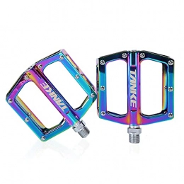SHHMA Spares SHHMA Road Bike Pedals 9 / 16 Sealed Bearing Colorful Mountain Bicycle Flat Pedals Aluminum Alloy Wide Platform Cycling Pedal for BMX / MTB