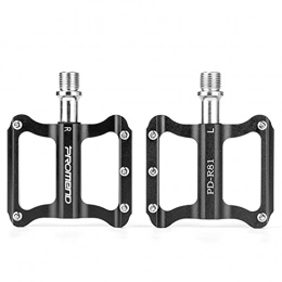 SHHMA Spares SHHMA Road Bike Pedals 9 / 16 Sealed Bearing Mountain Bicycle Flat Pedals Aluminum Alloy Wide Platform Cycling Pedal Bicycle Accessories, Black