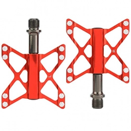 Shipenophy Mountain Bike Pedal Shipenophy Aluminium Alloy Mountain Road Bike Lightweight Pedals durable Pedals Bicycle Replacement Equipment exquisite workmanship for trail riding(red)