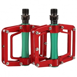 Shipenophy Spares Shipenophy Mountain Bike Pedals, Bicycle Platform Pedals Lightweight for Road Mountain BMX MTB Bike(Red Green)