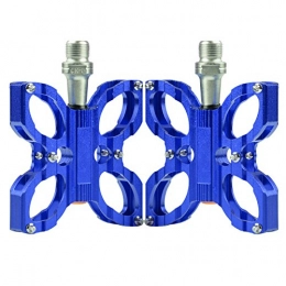 Skyrocket Mountain Bike Pedal Skyrocket BMX Mountain Bikes Road Bicycles Butterfly Cycling Pedal Cr-Mo CNC Machined Aluminum Alloy Sealed Bearing Pedals (Blue)