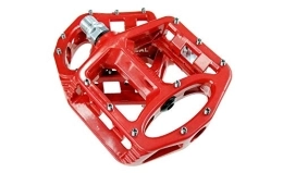 SlimpleStudio Spares SlimpleStudio High-Strength Non-Slip, Magnesium alloy pedal bicycle pedal mountain bike pedal wide lubricating flat pedal-red