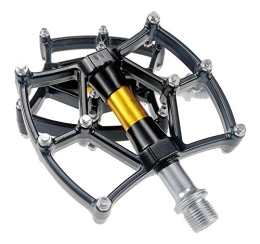 SlimpleStudio Spares SlimpleStudio Mountain Bike Pedals, Bicycle Bearing Pedals Aluminum Pedals 3 Palin Mountain Bike Pedals-Golden