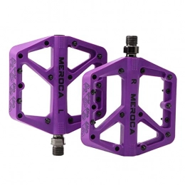 SM SunniMix Spares SM SunniMix Mountain Bike Pedals, Ultra Strong Nylon 9 / 16" Cycling Sealed 3 Bearing Pedals for Road Mountain Bikes - Purple