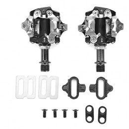 SOONHUA Spares SOONHUA Mountain Bike Pedal Set, 1 Pair Aluminum Alloy Self- locking Bike Pedals and Repair Parts Fittings 3. 78 * 2. 75in