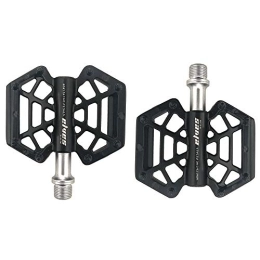 SuDeLLong Mountain Bike Pedal SuDeLLong Bicycle Pedal Mountain BMX MTB Bike Pedals 1 Pair Aluminum Alloy Antiskid Durable Bike Pedals Surface For Road Black SG-013W Antiskid Durable Mountain Bike Pedals