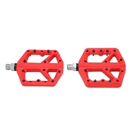 SUNGOOYUE Spares SUNGOOYUE Bike Pedal, 1 Pair Bike Pedal Anti Slip Nylon Fiber Bicycle Platform Flat Pedals for Road Mountain Bike(red)