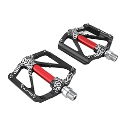 SUNGOOYUE Spares SUNGOOYUE Bike Pedal, 2Pcs Mountain Bike Pedal Bicycle Aluminum Alloy Bearing Pedal Ultra Light Palin Anti Slip Pedal(black)