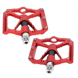 Surebuy Spares Surebuy Mountain Bike Pedals, Easy To Install Aluminum Alloy Bike Pedals for Mountain Bike(red)