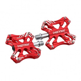 TANCEQI Spares TANCEQI Bike Pedals, CNC Machined Aluminum Alloy Body Ultralight MTB BMX Bicycle Cycling Road Bike Hybrid Pedals for 9 / 16 Inch Anti Slip Durable Mountain Bike Flat Pedals, Red