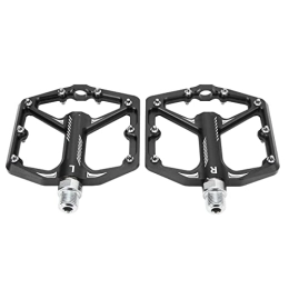 Teamsky Spares TeamSky Bike Pedal, Aluminum Alloy Bike Pedals Anti Slip Footboard Universal Platform Pedals for Road Mountain Bikes (BLACK)