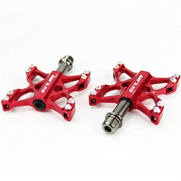 TENGGO Mountain Bike Pedal TENGGO Ultralight Mtb Bmx Mountain Pedals 3 Bearings Platform Pedals Al6061+ Cr-Mo Axis 240G-Red