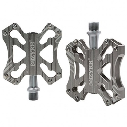 ThinkTop Spares ThinkTop 3 Bearing Ultralight Road Mountain Bike MTB Platform Pedals Flat Aluminum Sealed Ever Lubricate Bearing Axle 9 / 16, Grey