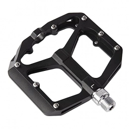 TOPVIP Mountain Bike Pedal TOPVIP MTB Pedals Mountain Bike Pedals Aluminum Alloy Bicycle Platform 3 Sealed Bearing Non-Slip Lightweight Pedals for BMX MTB 9 / 16inch (Black)