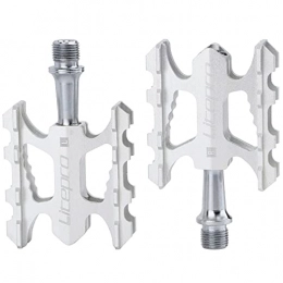 TTZHJIN Mountain Bike Pedal TTZHJIN Bike Pedals Mountain Bike Pedals Fashion Non-Slip Super Sturdy Colorful 3 Du Bearings Aluminum Alloy Road Bike Pedal 9 / 16 Inch Mountain Bike Pedal, White-10.6×5.2cm