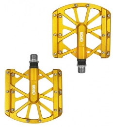 UFOR Spares UFOR Mountain Bike Pedals, Aluminum Alloy Platform MTB Pedals, Short Axle_Gold