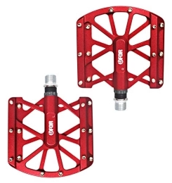 UFOR Spares UFOR Mountain Bike Pedals, Aluminum Alloy Platform MTB Pedals, Short Axle_Red