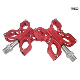 UICICI Spares UICICI Aluminum Alloy Bicycle Pedal Palin Ultra-light Anti-skid Bearing Pedal Butterfly Mountain Bike Pedal (Color : Red)